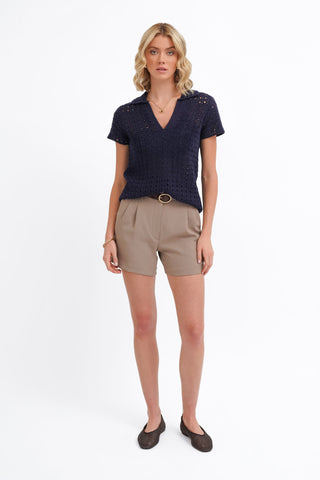 The Open Stitch Polo Knit