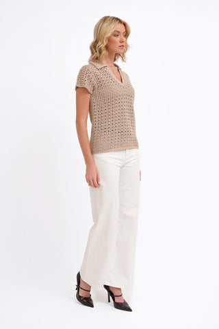 The Open Stitch Polo Knit