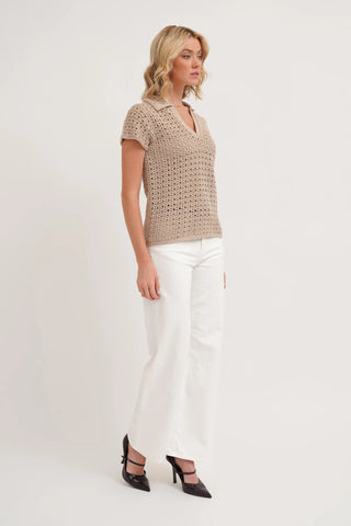 The Open Stitch Polo Knit