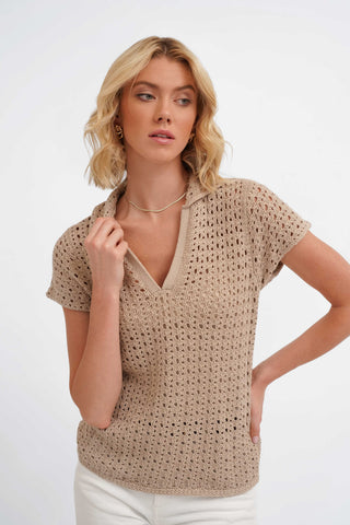 The Open Stitch Polo Knit