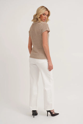 The Open Stitch Polo Knit