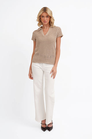 The Open Stitch Polo Knit