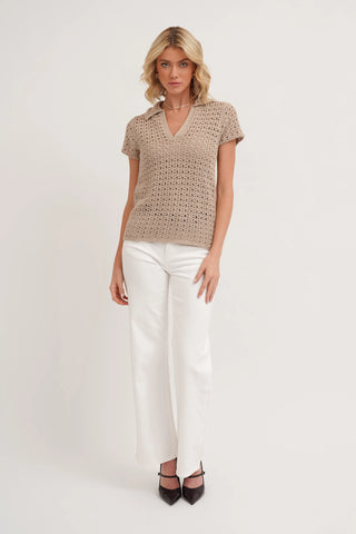 The Open Stitch Polo Knit