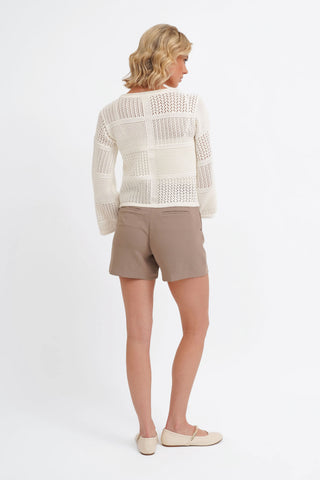 The Patchwork Open Knit Pullover