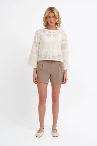 The Patchwork Open Knit Pullover