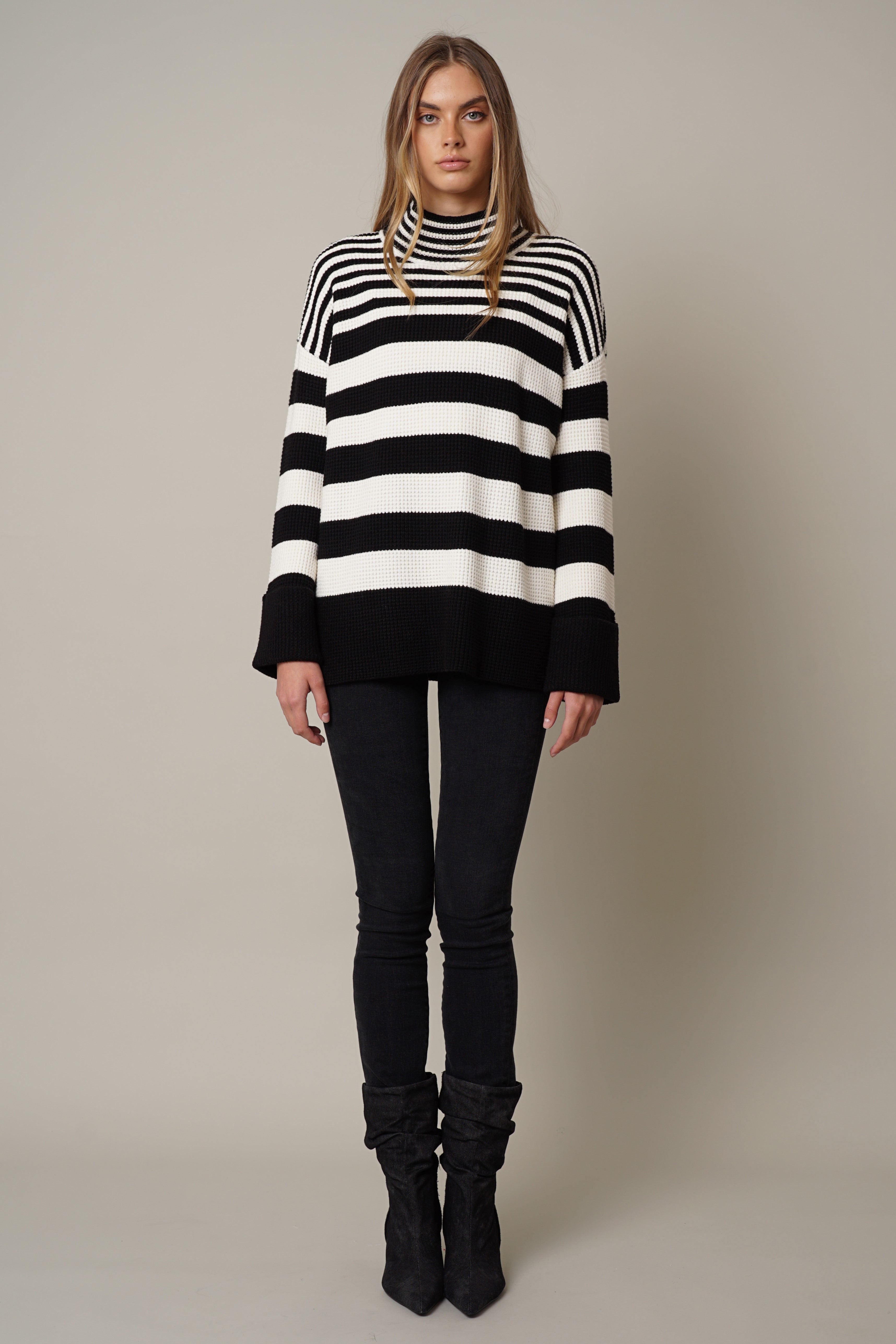 Cyrus fawny cowl discount neck ribbed pullover