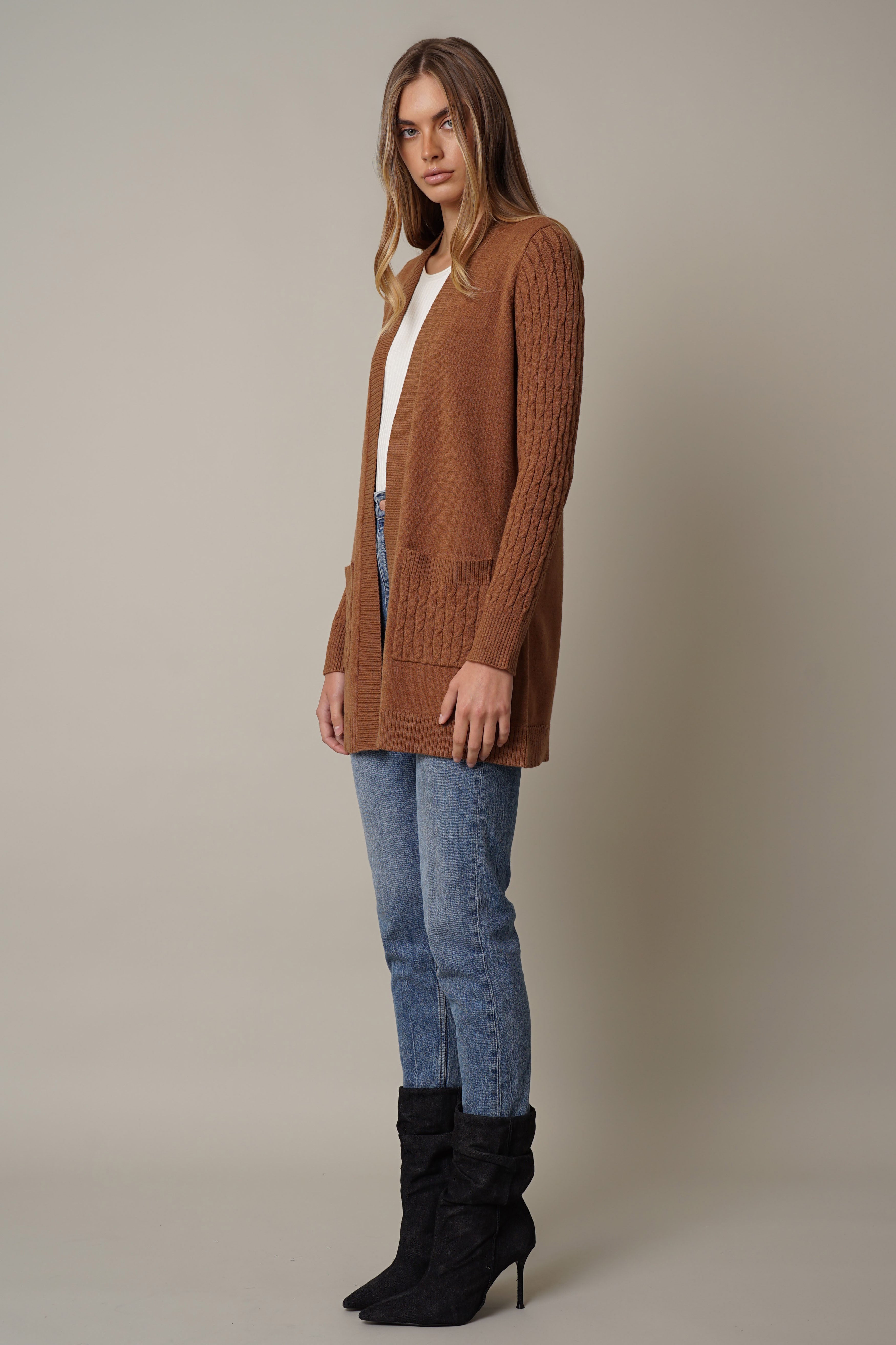 Cyrus - Cable Knit Cardigan with Pockets