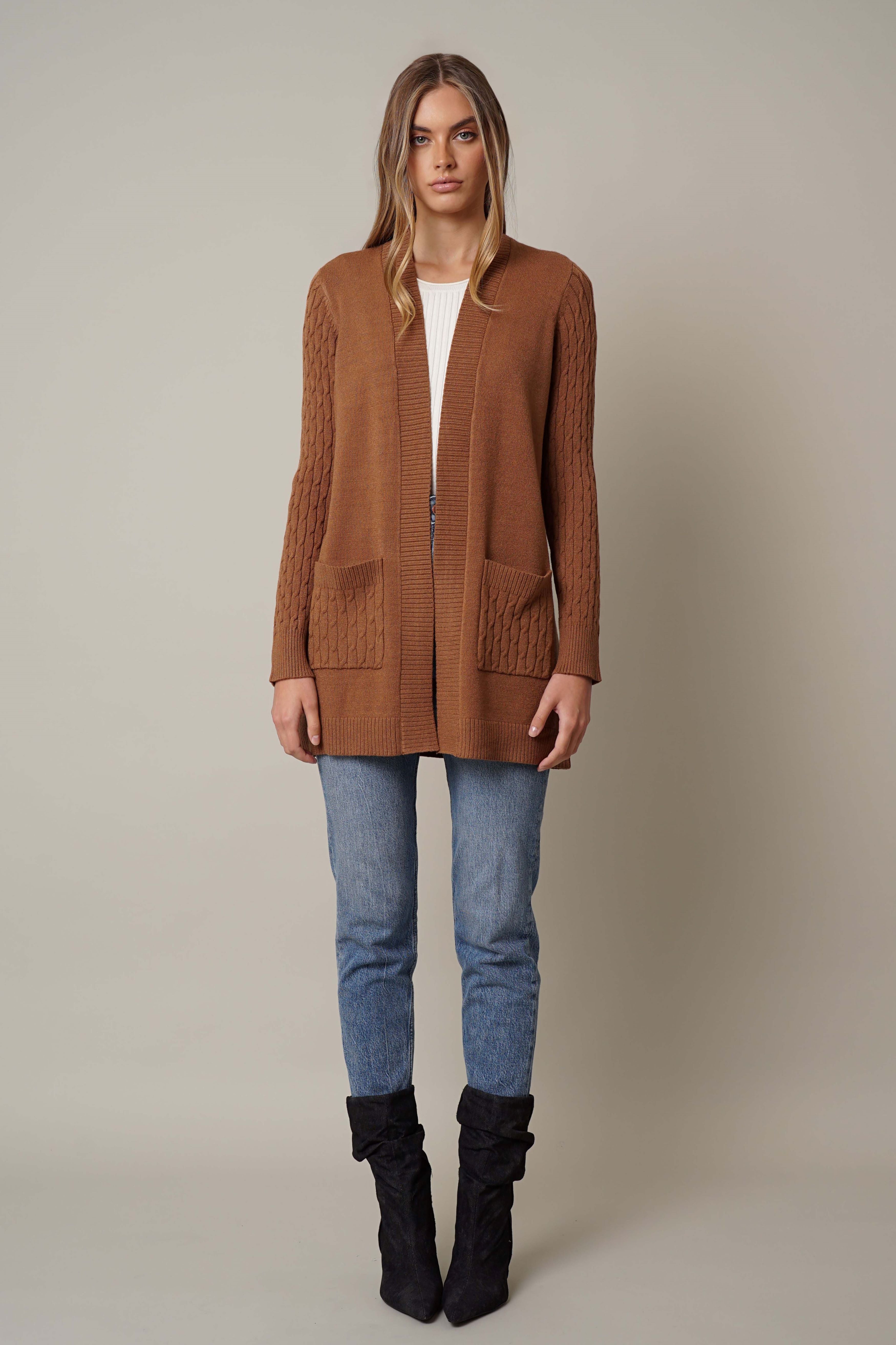 Cyrus - Cable Knit Cardigan with Pockets