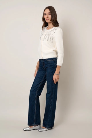 The Embellished Fuzzy Cardigan