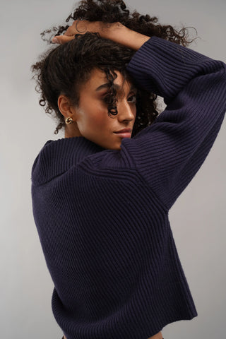 The Ribbed Half-Zip Sweater