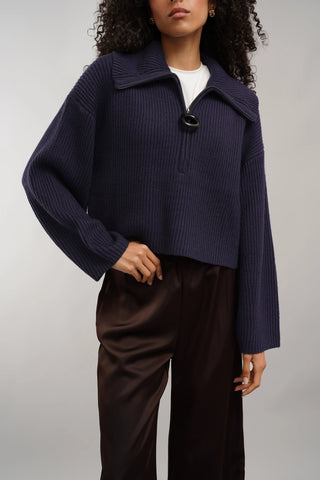 The Ribbed Half-Zip Sweater
