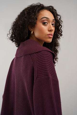 The Ribbed Half-Zip Sweater