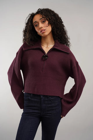The Ribbed Half-Zip Sweater