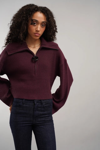 The Ribbed Half-Zip Sweater