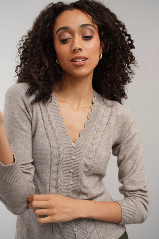 The Scallop Trim Cardigan