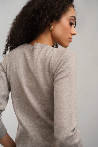 The Scallop Trim Cardigan