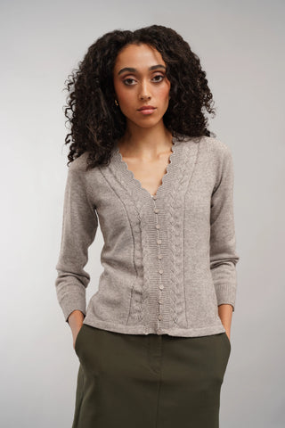 The Scallop Trim Cardigan