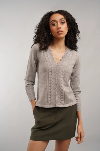 The Scallop Trim Cardigan