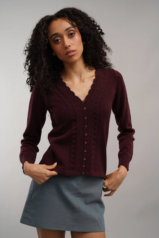 The Scallop Trim Cardigan