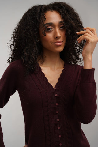The Scallop Trim Cardigan