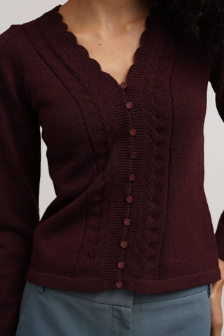 The Scallop Trim Cardigan