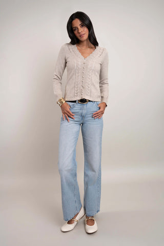 The Scallop Trim Cardigan