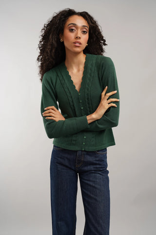 The Scallop Trim Cardigan