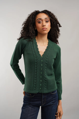 The Scallop Trim Cardigan