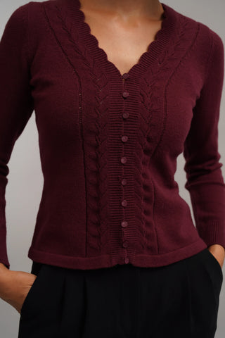 The Scallop Trim Cardigan