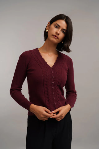 The Scallop Trim Cardigan