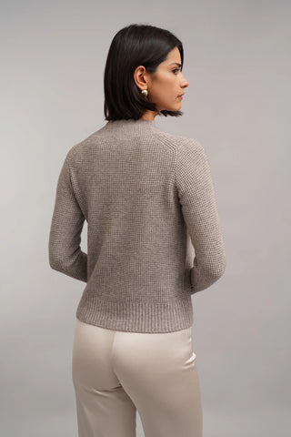 The Scallop Edge Waffle Cardigan