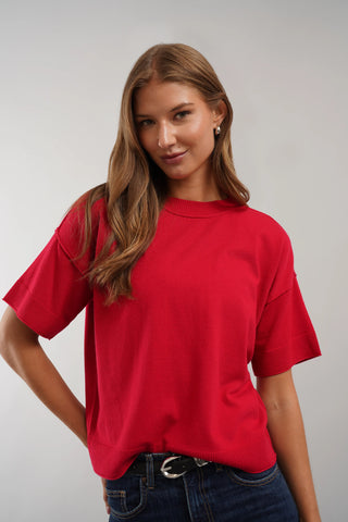 The Relaxed Knit Tee
