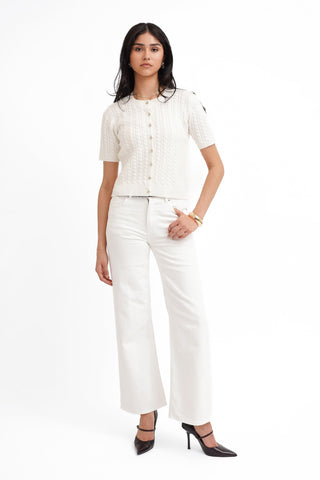 The Classic Cable Short Sleeve Cardigan
