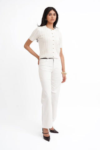 The Classic Cable Short Sleeve Cardigan