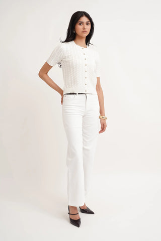 The Classic Cable Short Sleeve Cardigan