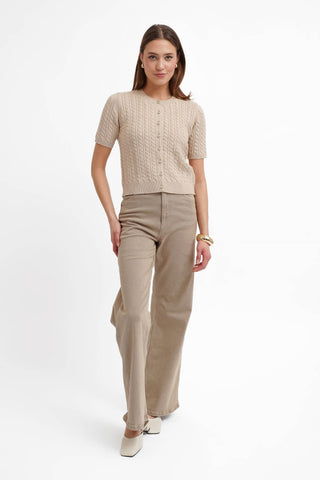 The Classic Cable Short Sleeve Cardigan