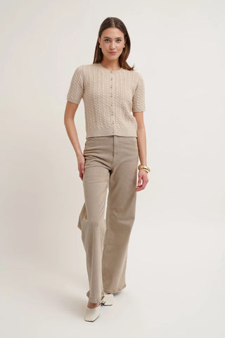 The Classic Cable Short Sleeve Cardigan