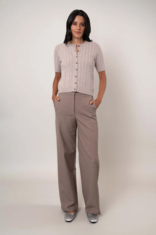 The Cable Short-Sleeve Cardigan