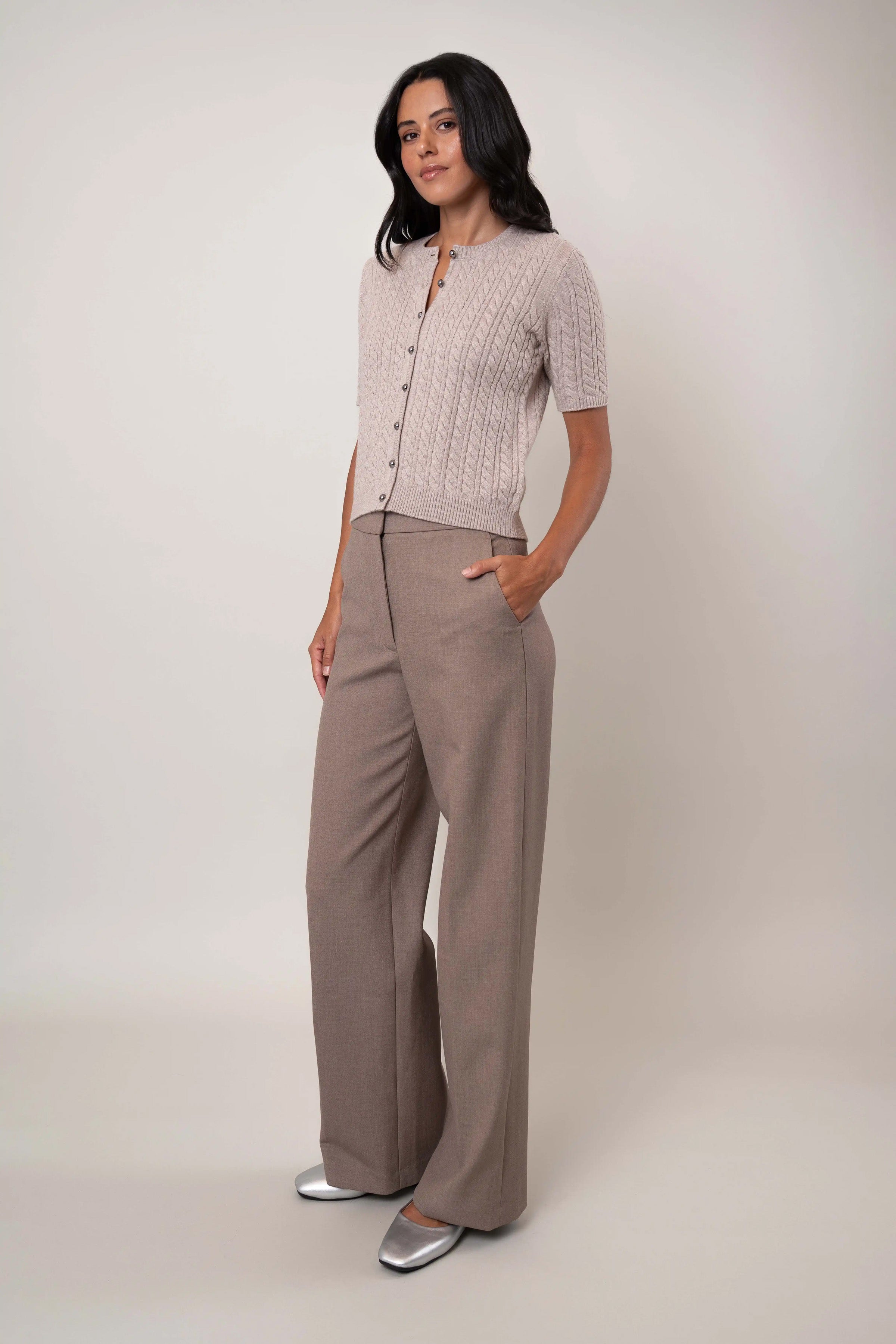 Cyrus - The Cable Short-Sleeve Cardigan