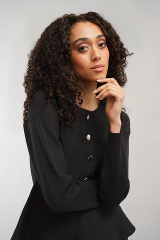 The Sculpted Button Cardigan