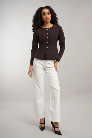 The Sculpted Button Cardigan