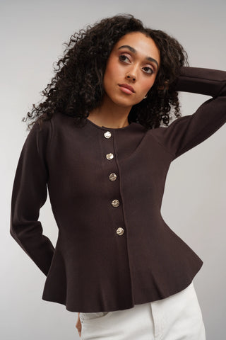 The Sculpted Button Cardigan