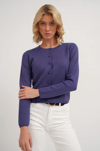 The Scalloped Button Cardigan