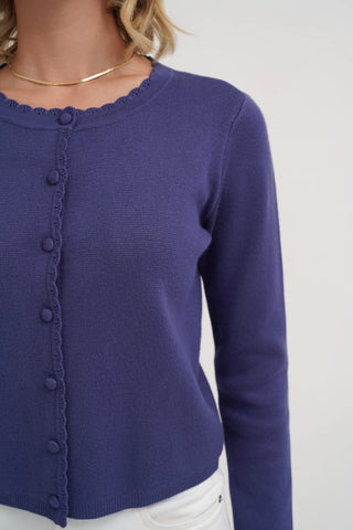 The Scalloped Button Cardigan