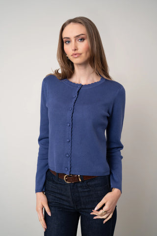The Scalloped Button Cardigan