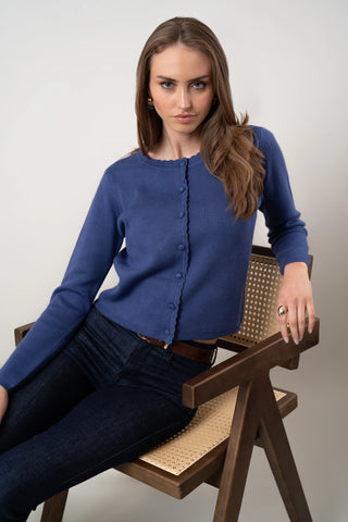 The Scalloped Button Cardigan