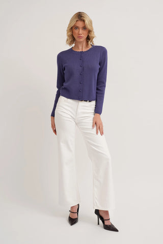 The Scalloped Button Cardigan