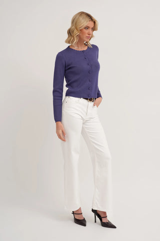The Scalloped Button Cardigan