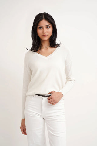 The Refined V-Neck Knit