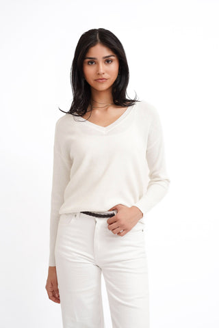 The Refined V-Neck Knit